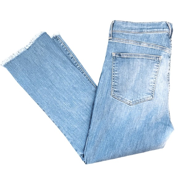 Veronica Beard Carly High Rise Kick Flare Raw Hem Blue Jean Sunrise Wash Size 30 - Picture 7 of 11